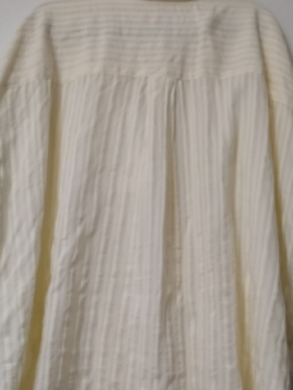 Jane and Delancey Cream Short-Sleeve Textured Button-Front Blouse Pit To Pit 32/ - Picture 5 of 9